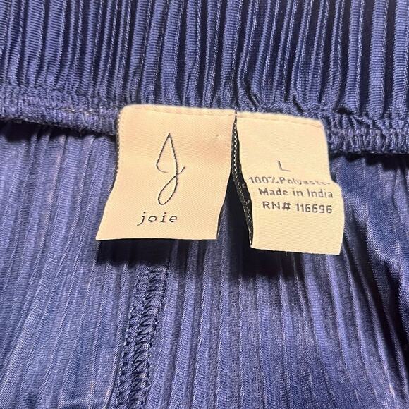 Joie Blue Pleated Wide Leg Pants, size large, EUC - Picture 4 of 8
